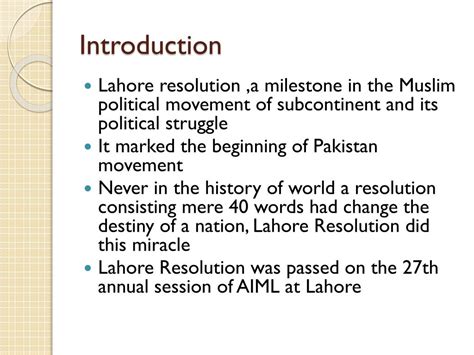 Lahore Resolution; en viktig milstolpe i kampen för Pakistans självständighet